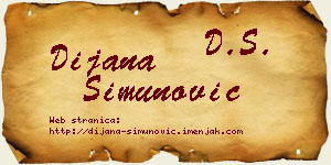 Dijana Simunović vizit kartica